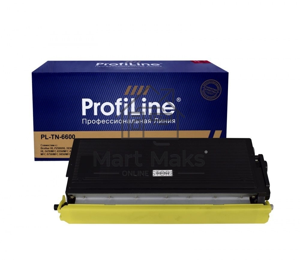 Картридж ProfiLine PL-TN-6600 для принтеров Brother HL-P2500/HL-1030/HL-1230/HL-1430/HL-1470/MFC-8350/MFC-8750/MFC-9600/MFC-9750/MFC-9850/MFC-9860/MFC-9880 6000 копий