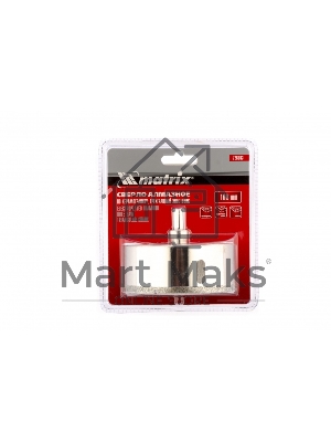 Сверло алмазное Matrix по керамограниту, 100 х 67 мм, 3-гранный хвостовик