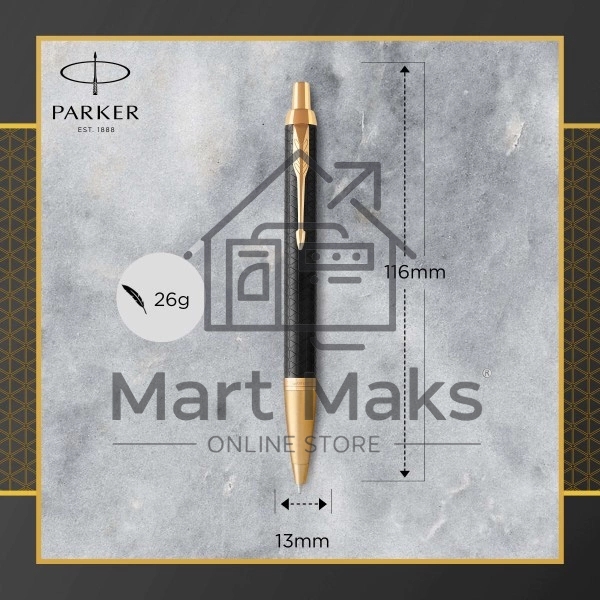 Ручка шариковая Parker IM Premium K323 (CW1931667) Black GT M, синие чернила, подарочная коробка