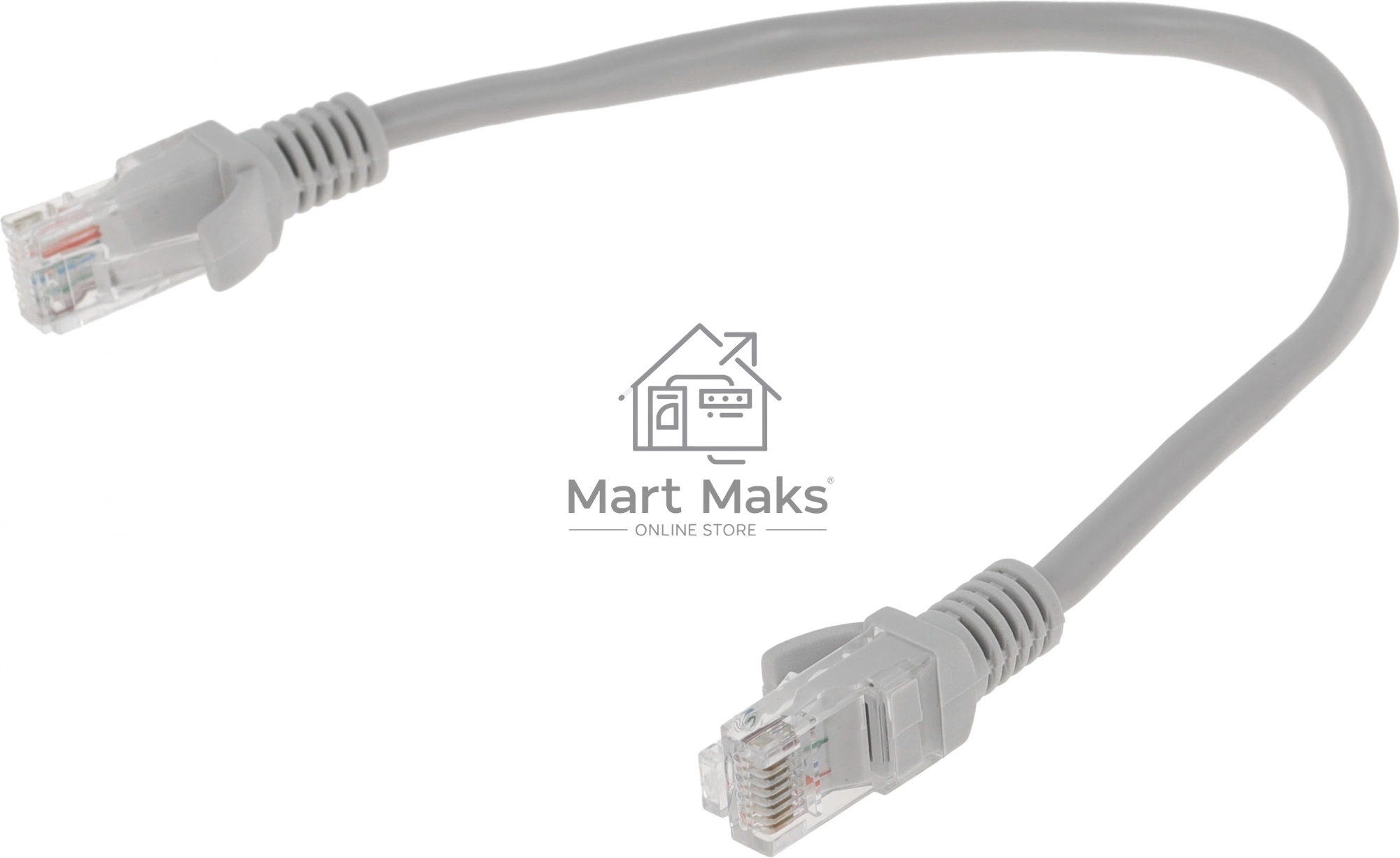 Коммутационный шнур Комм шнур, UTP, кат 5e, 0.25м с RJ45 (серый)