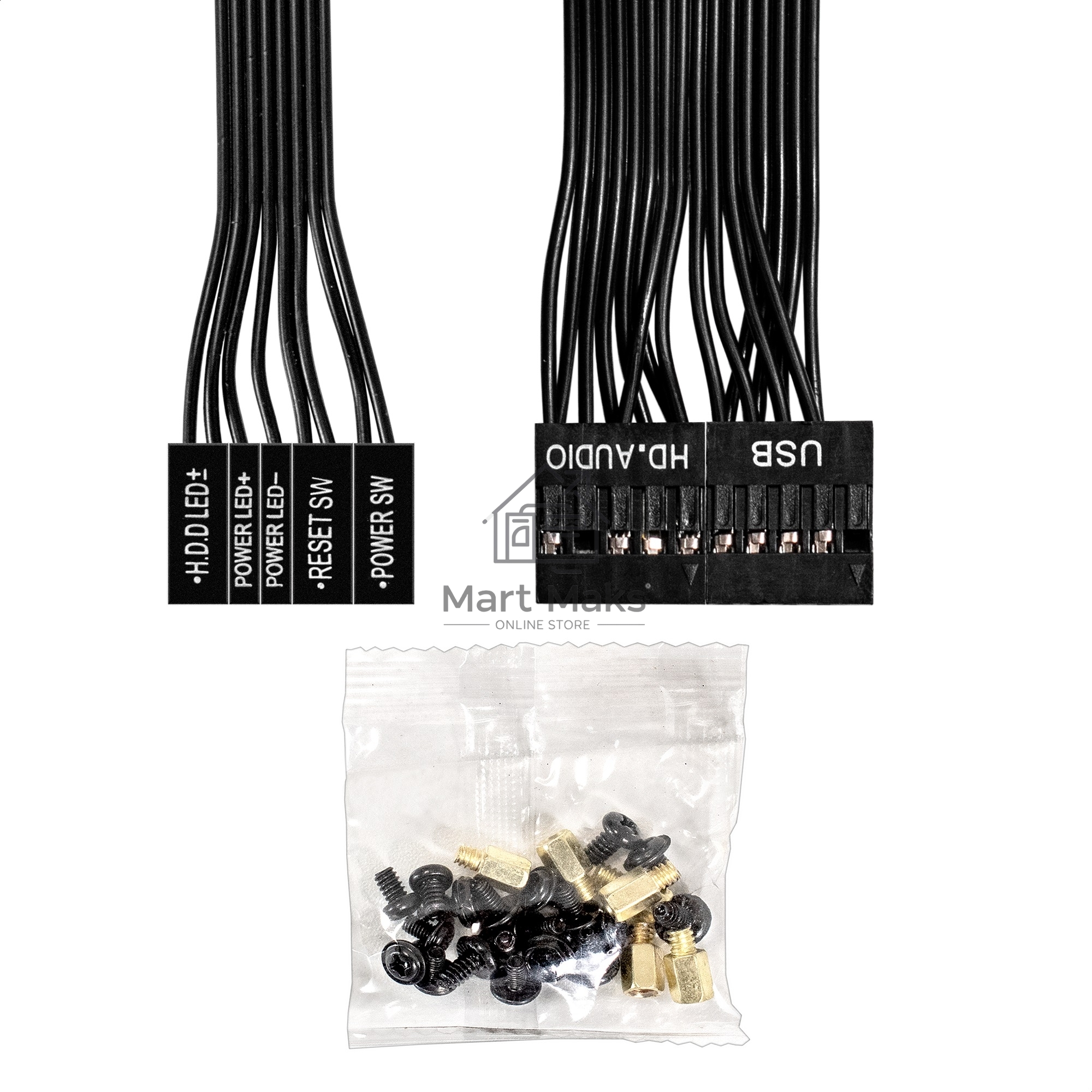 Компьютерный корпус Miditower ExeGate AA-443-AA350 (ATX, AA350 8 см, 2*USB+HD Audio, черный)