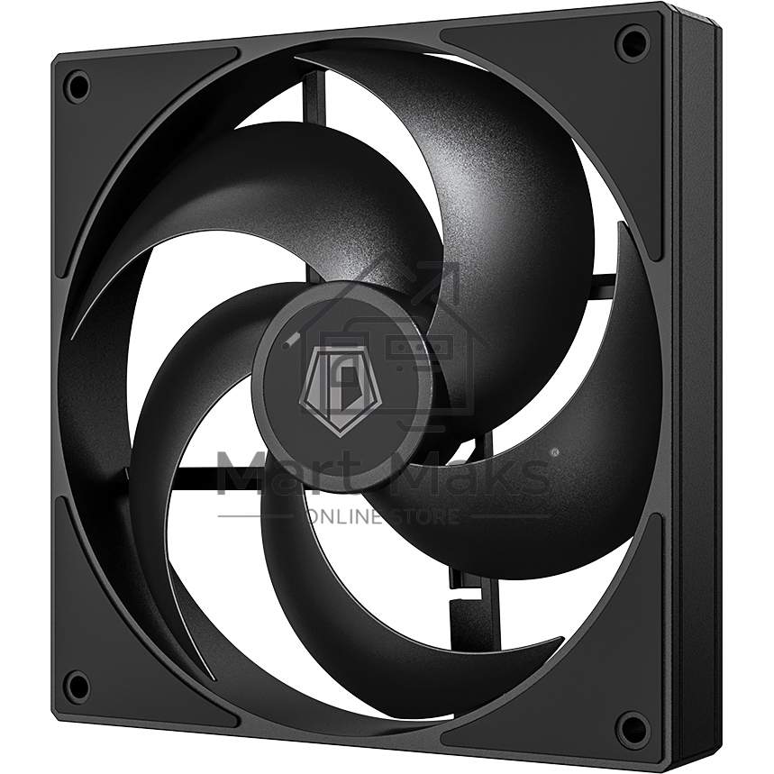 Вентилятор для корпуса ID-Cooling AS-140-K черный, 140 мм, 1800 об/мин, 24.9 дБ, 4 pin