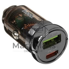 Автомобильное зарядное устройство Hoco Z53A 30Вт, USB, Type-C, черный, коробка