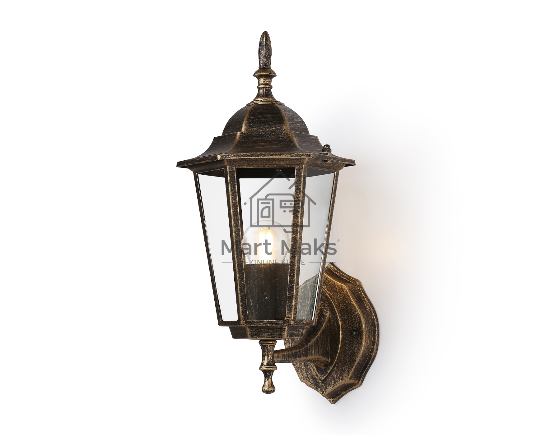 Уличный настенный светильник Ambrella light ST2012 GD/BK/CL золото/черный/прозрачный IP54 E27 max 40W 360*150*210
