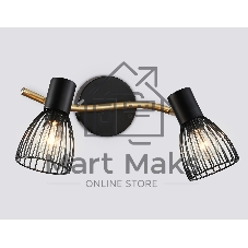 Светильник Ambrella light TR8660/2 BK/GD черный/золото E14/2 max 60W 330*100*170