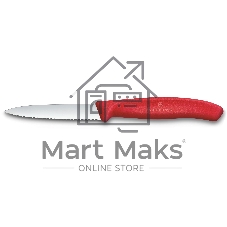 Нож кухонный Victorinox Swiss Classic 6.7631.С1 для овощей лезв.80 мм серрейт. заточка красный