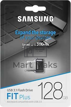 Флешка USB R/W R/W Samsung FIT Plus, 128Gb USB 3.1, 300 MB/s