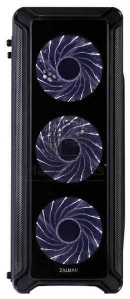 Компьютерный корпус Zalman i3 edge черный без БП ATX 3x120mm 2xUSB2.0 1xUSB3.0 audio bott PSU