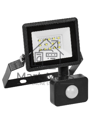 Прожектор Iek LPDO602-20-65-K02 СДО 06-20Д светодиодный черный с датчиком движения IP54 6500K