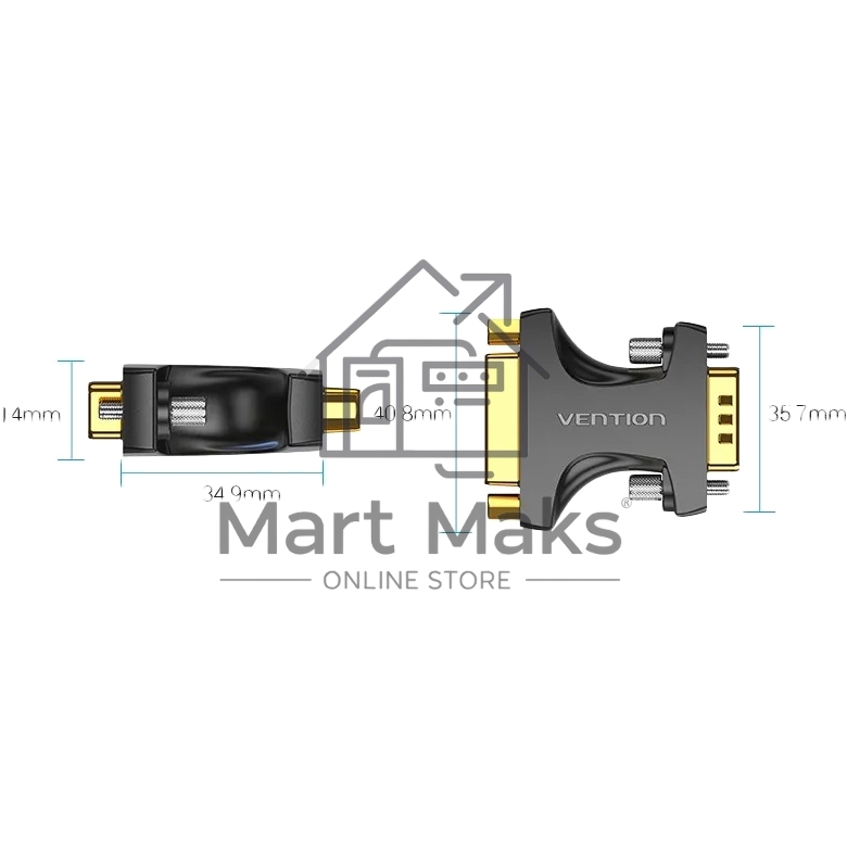 Адаптер-переходник Vention DVI-I 24+5F/ VGA 15M