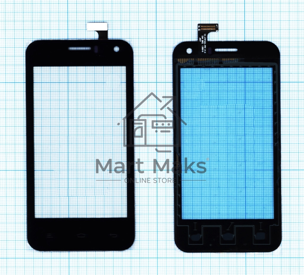 Сенсорное стекло (тачскрин) для Airis TM475, черное