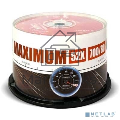 Диск CD-R Mirex 700 Mb, 52х, Maximum, Cake Box (50), (50/300)