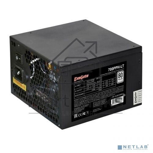 Блок питания Exegate 700PPH-LT-S-OEM (EX282048RUS-S-OEM), 700Вт, 80 PLUS, 120мм, черный