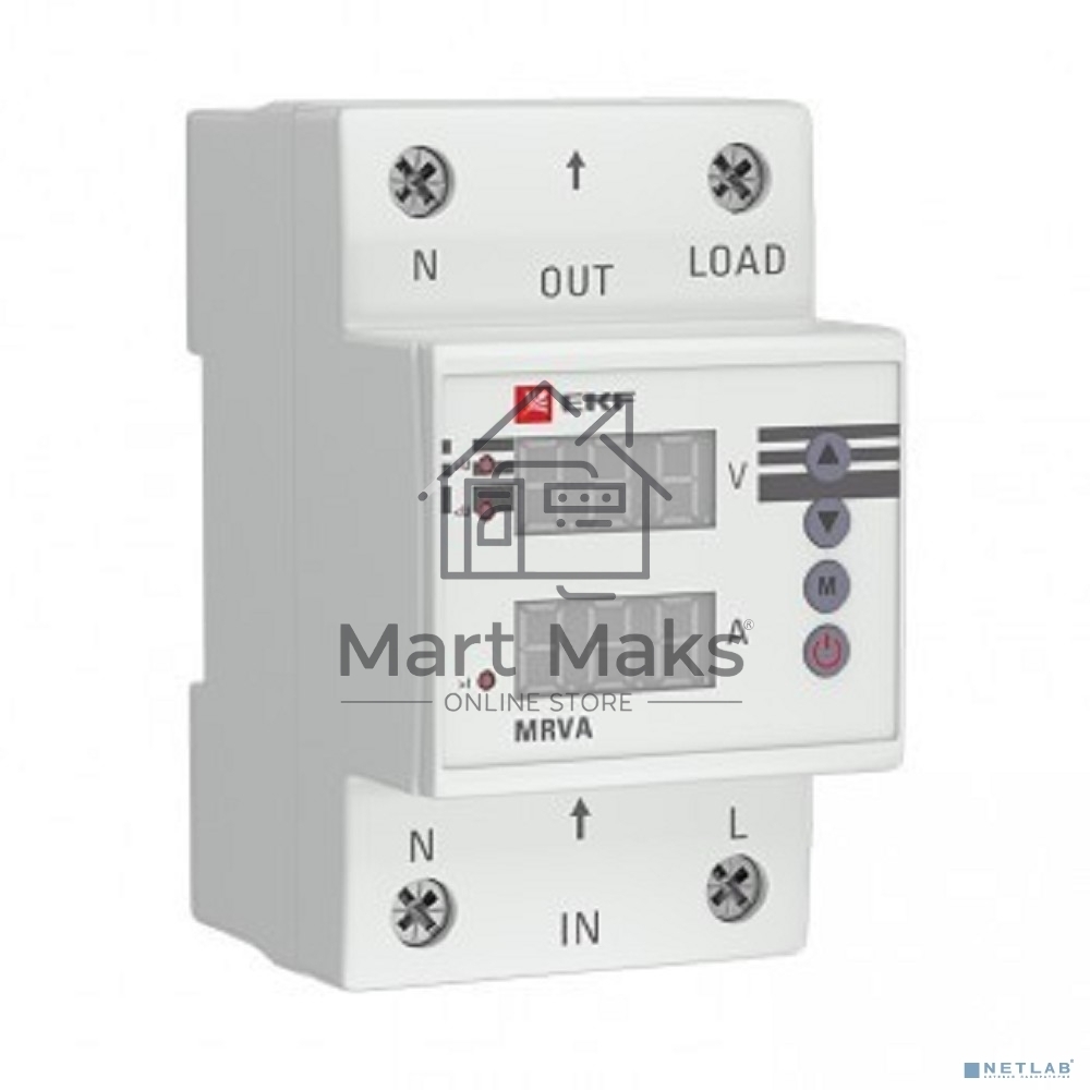 Реле напряжения и тока с дисплеем MRVA 50А PROxima EKF MRVA-50A