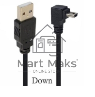 Кабель USB Type A на Mini USB угол вниз 3 м