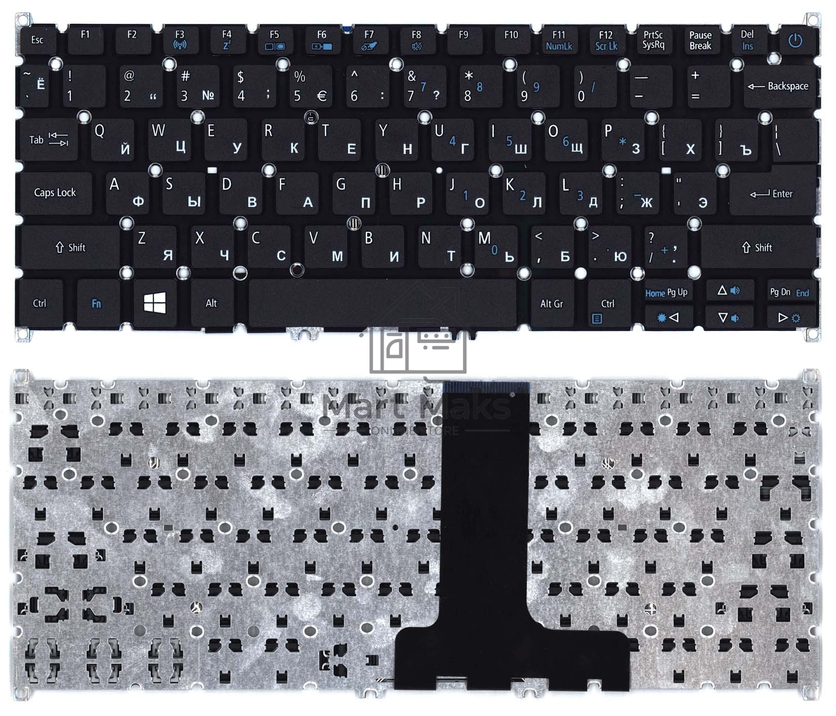 Клавиатура для ноутбука Acer Aspire ES1-132 черная