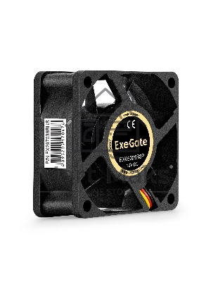 Вентилятор для корпуса ExeGate EX06025B3P черный, 60 мм, 3500 об/мин, 25 дБ, 3 pin