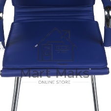 Кресло Бюрократ CH-993-Low-V/blue синий, экокожа, 120 кг, механизм качания, низкая спинка