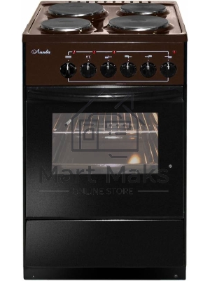 Плита электрическая Лысьва ЭП 411 коричневый, конфорок 4 электрических, духовка 57 л, 50 см x 85 см x 60 см