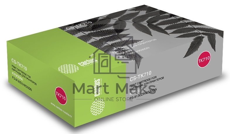 Картридж лазерный Cactus CS-TK710 черный (40000 стр.) для Kyocera Mita FS 9130/9130DN/9530