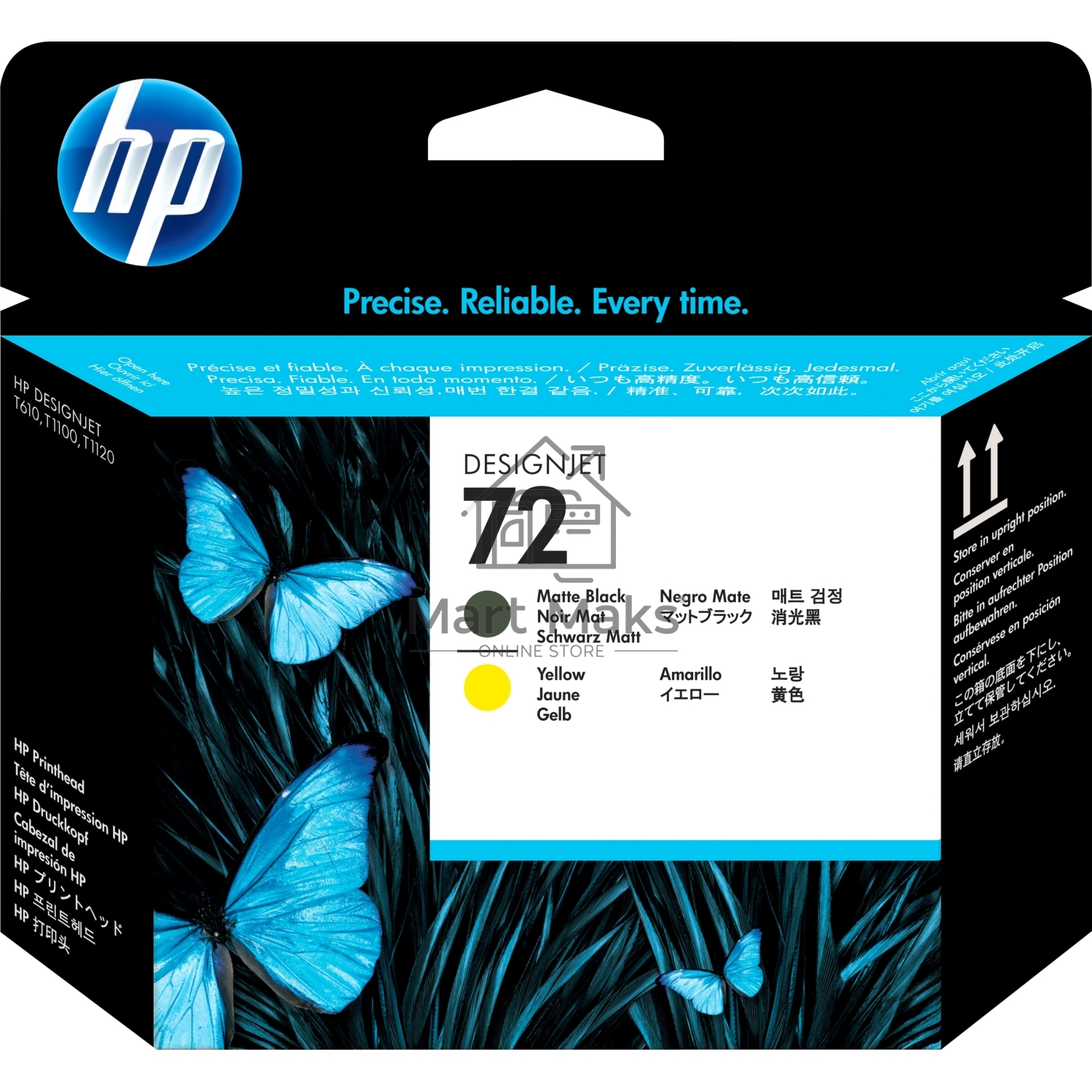Картридж струйный HP №72 C9384A черный матовый/желтый печатающая головка для HP DJ T1100/T610