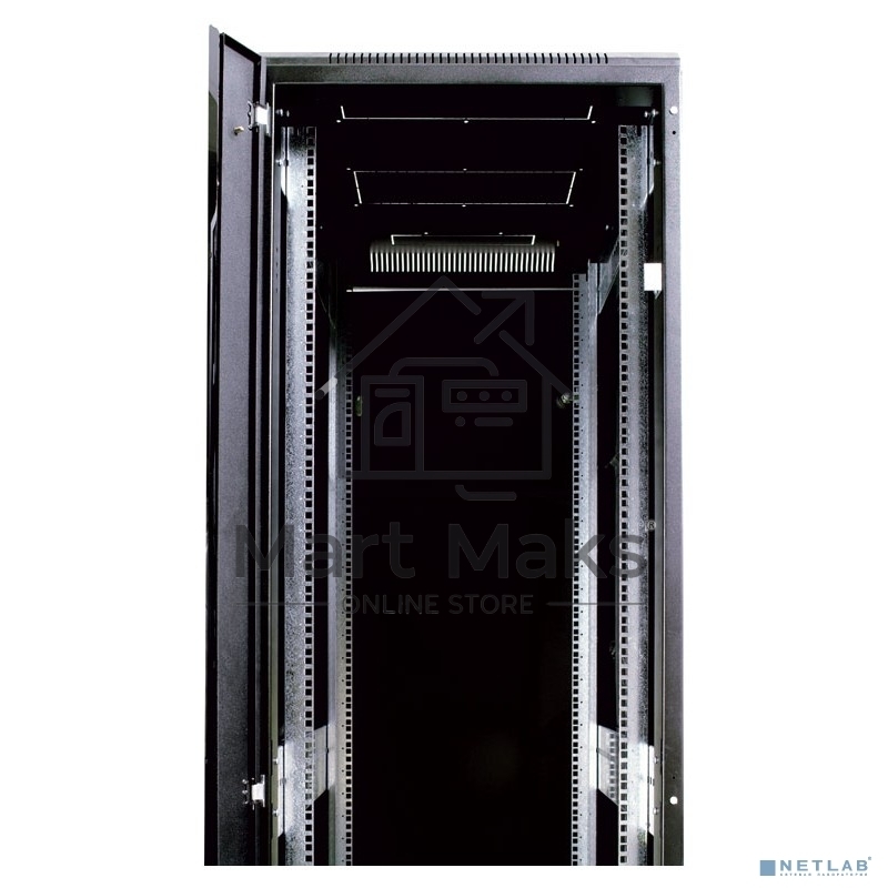 Шкаф телекоммуникационный напольный 42U (800x800) дверь стекло, цвет черный