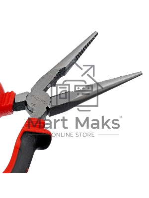 Длинногубцы прямые, 200 мм, хром-ванадий, двухкомпонентные рукоятки Matrix