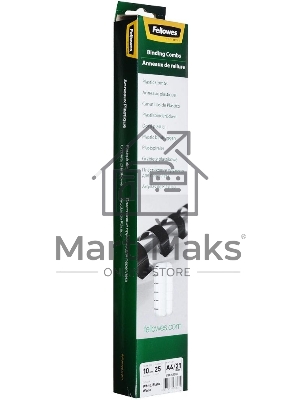 Пружина пластиковая Fellowes, 10 мм. Цвет: белый, 25 шт