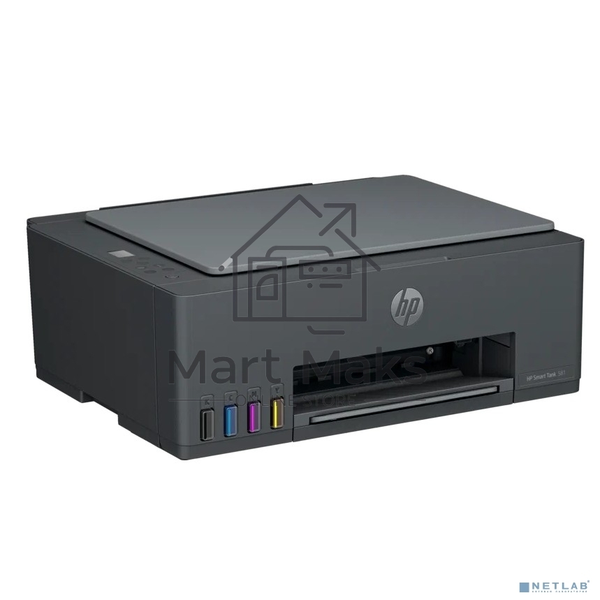 МФУ струйный HP Smart Tank 581 AiO (4A8D4A), A4, цветной, печ. до 22 стр/мин. (ч/б) до 16 стр/мин. (цвет), 1200 x 1200 dpi, USB, Wi-Fi, Air Print, Mopria