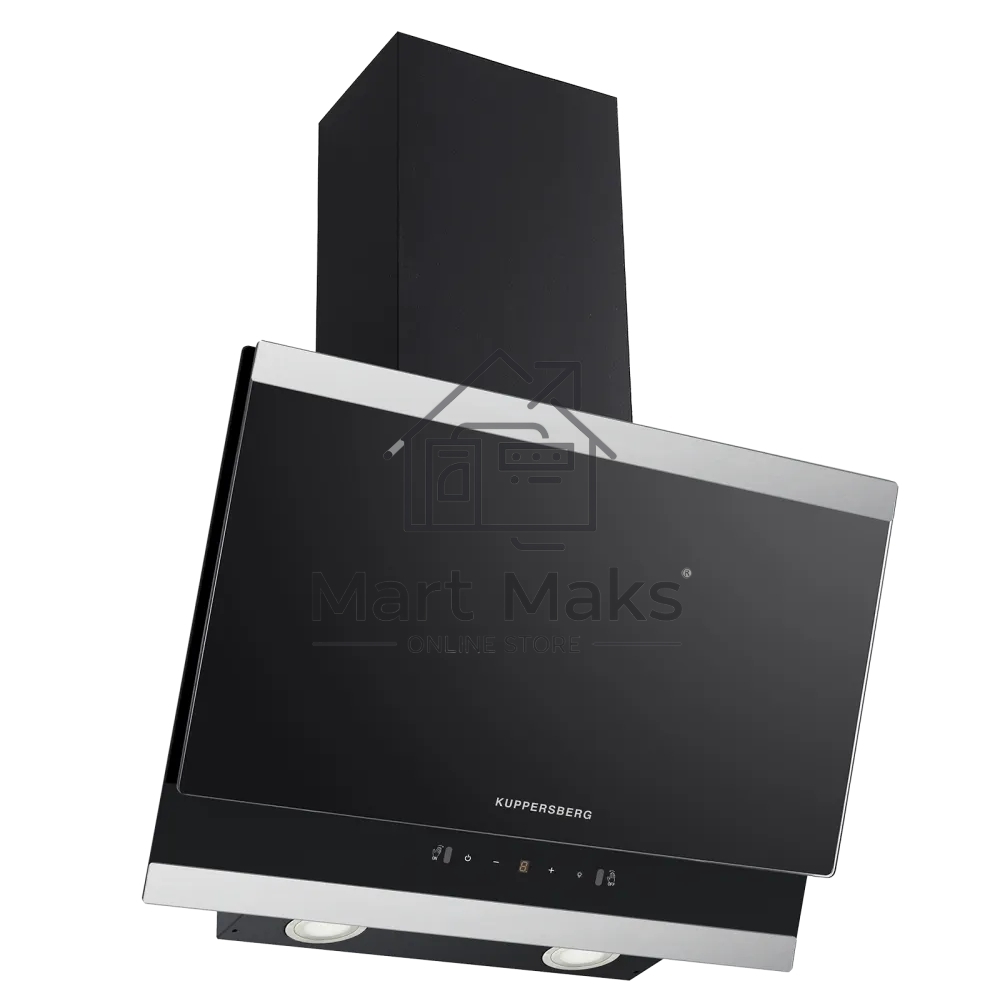 Вытяжка каминная Kuppersberg High-Tech F 603 Bx черно-серебристая, 59.5 см, 850 куб. м/ч, 53 дБ