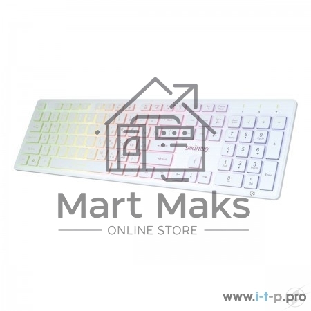 Клавиатура проводная с подсветкой Smartbuy ONE 305 USB белая SBK-305U-W