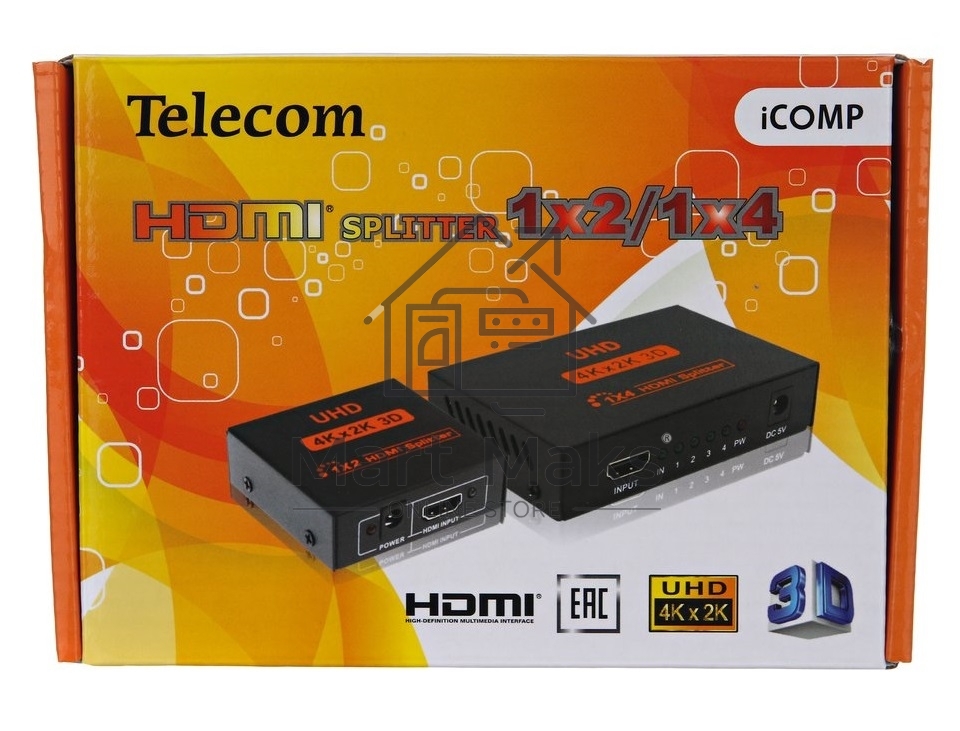 Разветвитель Telecom HDMI 1=>4 4k@30 HZ <TTS7005>
