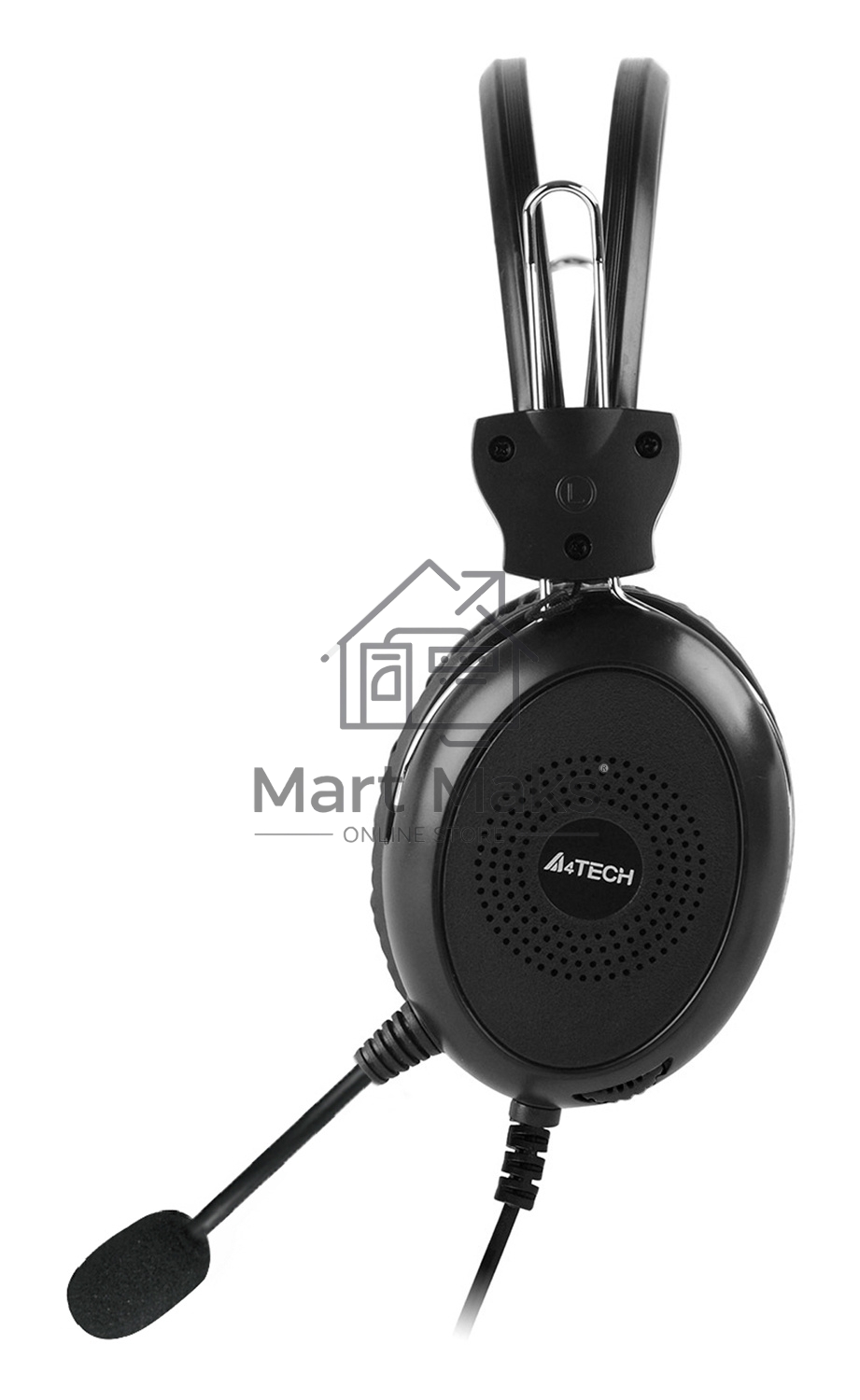 Наушники с микрофоном A4Tech HU-30 черный 2м накладные USB оголовье