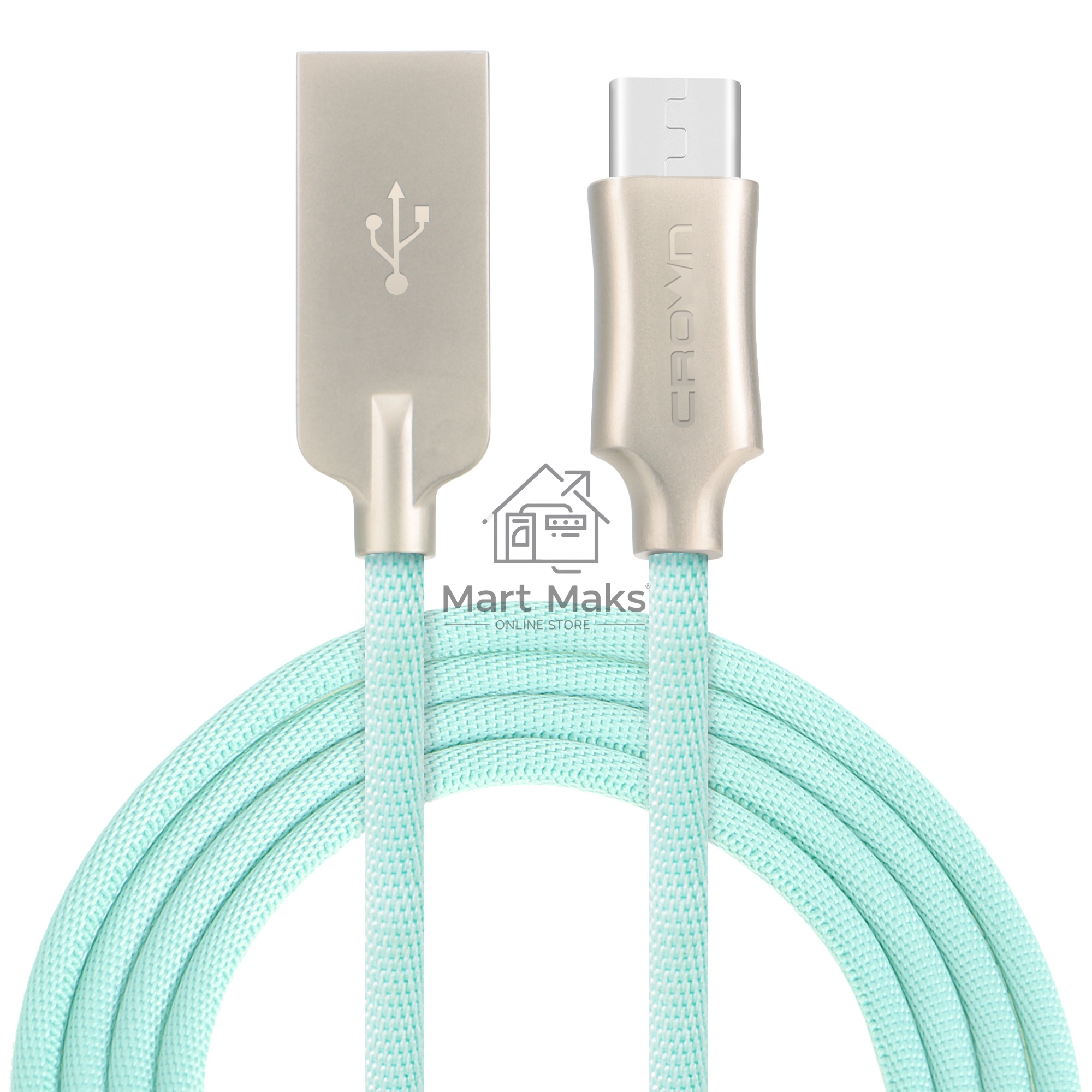 Кабель Crown USB - USB Type-C CMCU-3132C light blue