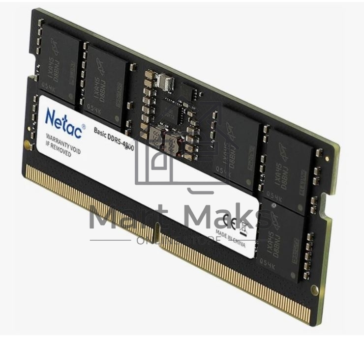 Оперативная память NETAC Basic, DDR5, 8GB (1x8GB), 4800MHz, CL40, SO-DIMM