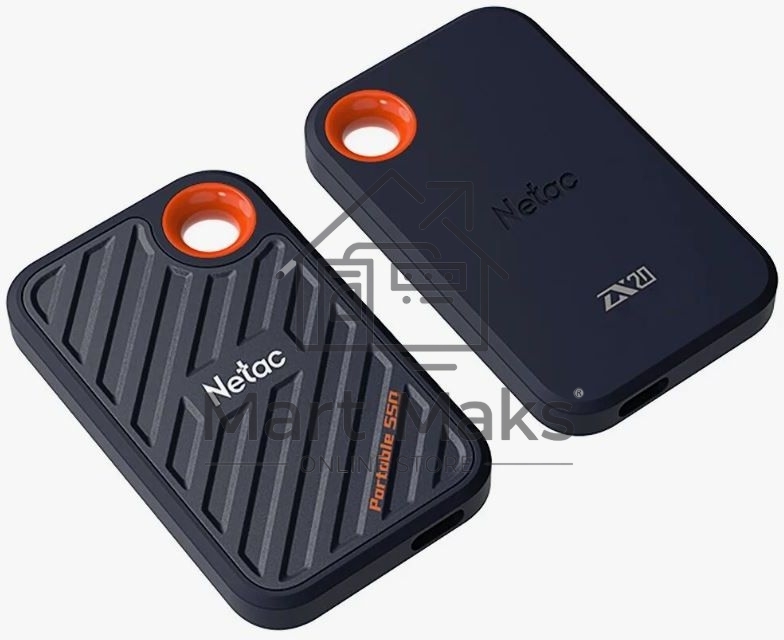 Накопитель SSD External Netac 1.0Tb ZX20 <NT01ZX20-001T-32BL> (USB3.2 Gen2 x2 Type C, up to 2000/1800MBs, 71.5x43.5x8mm, Plastic) Black