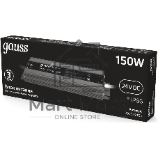 Блок питания Gauss 202022150 пониж. для лен.светод. черный