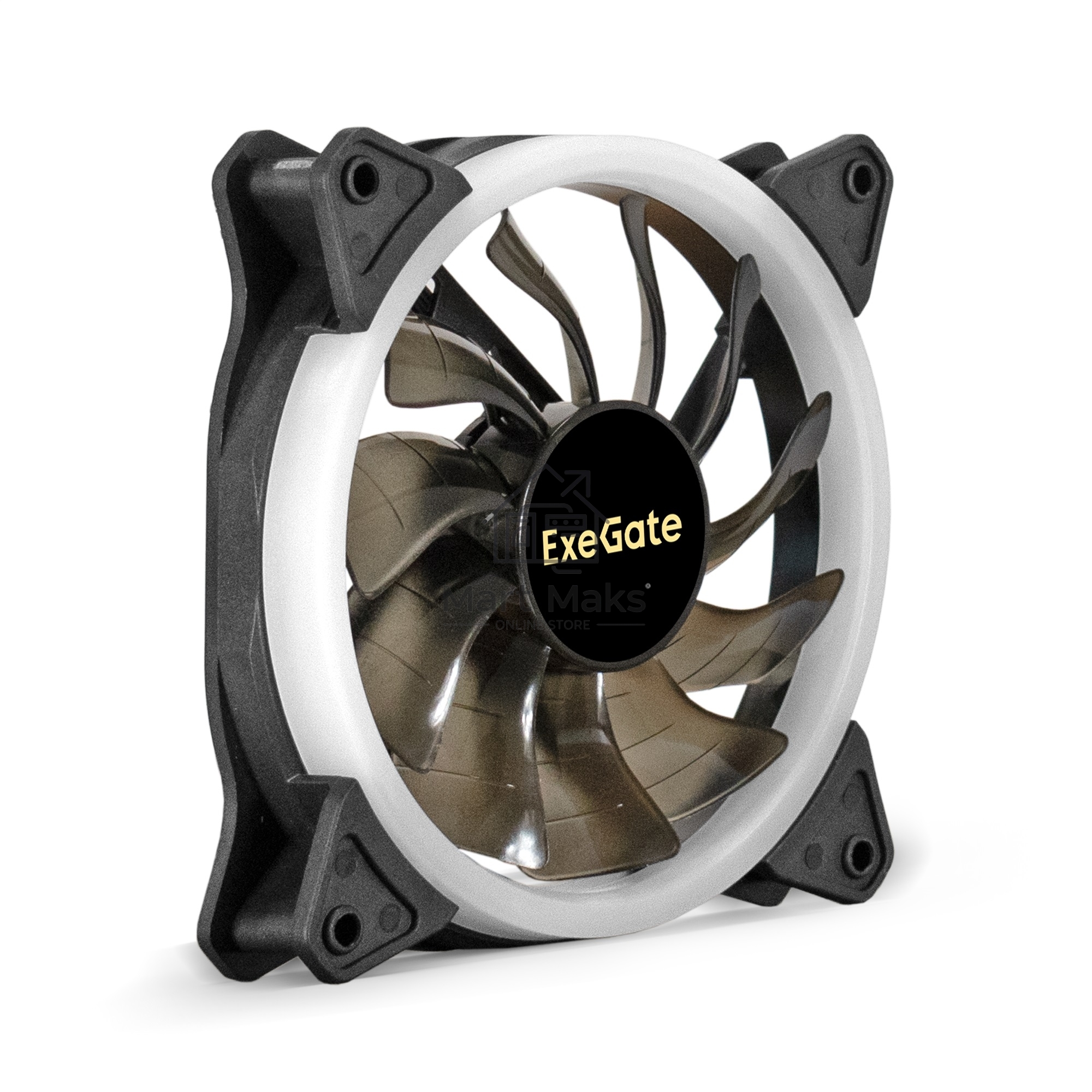 Вентилятор для корпуса ExeGate EX12025H3P4PSR-PWM.ARGB черный, 120 мм, 1800 об/мин, 26 дБ, 4 pin