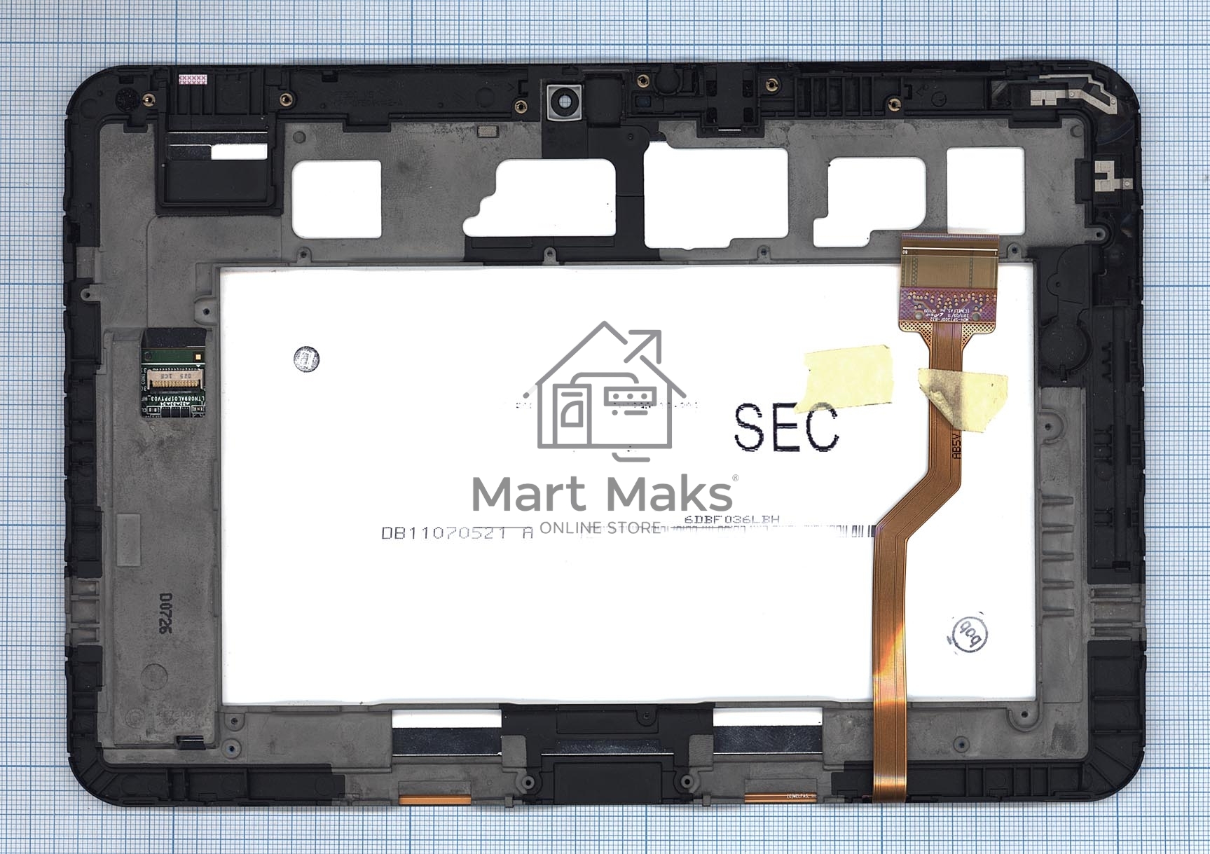 Модуль (матрица + тачскрин) для Samsung Galaxy tab 10.1 P7100 черный с рамкой