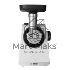 Мясорубка электрическая Bosch MFWS420W белый, 1900 Вт, 2.5 кг/мин, реверс, насадки - 3