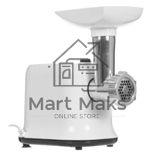 Мясорубка электрическая Sakura SA-6420W белый, 1500 Вт, 1.2 кг/мин, реверс, защита от перегрузки, насадки - 1