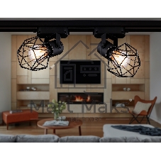 Трековый однофазный светильник Ambrella light GL5002 BK черный E27 max 40W D92*163