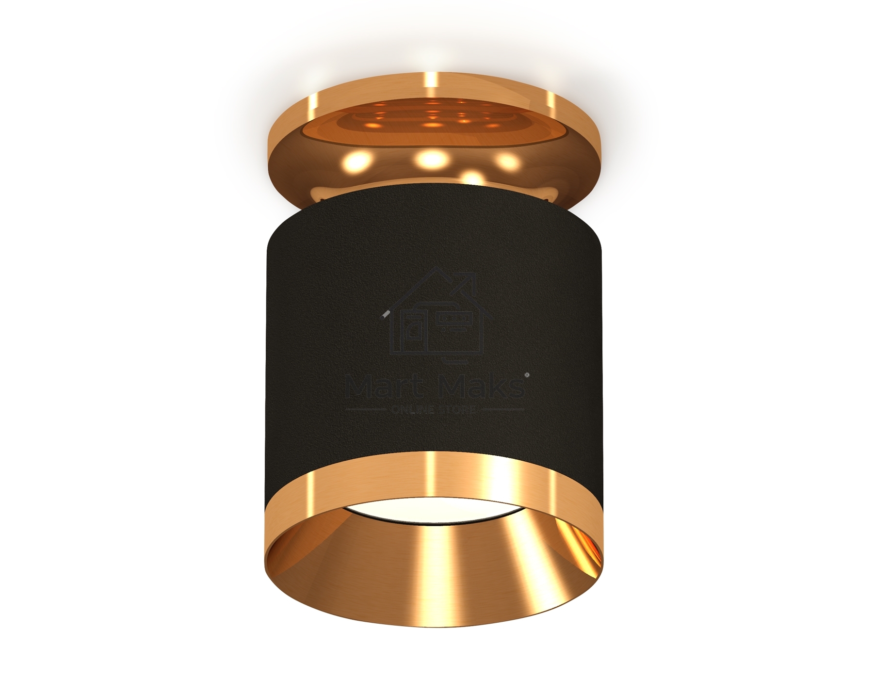 Светильник Ambrella Light XS7402101 SBK/PYG черный песок/золото желтое полированное MR16 GU5.3 (N7929, C7402, N7034)