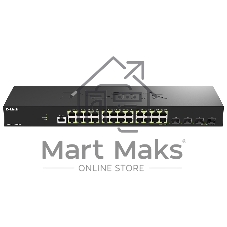 Коммутатор D-Link DGS-1210-28X/ME/C1A, 24×1 Гбит/с + 4×10 Гбит/с SFP+, управляемый