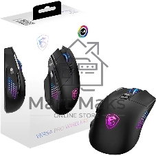 Мышь MSI VERSA PRO W черный оптическая 26000dpi беспров. BT/Radio USB (S12-4301340-CLA)