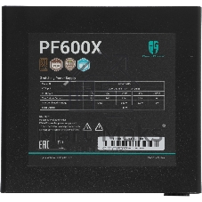 Блок питания Deepcool/GamerStorm PF600X, 600Вт, 80+ Bronze, 120мм, немодульный, черный