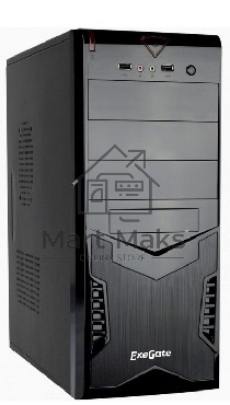 Компьютерный корпус Miditower Exegate EX261448RUS CP-601 Black, ATX, <CP350W, 80mm>, 2*USB, Audio