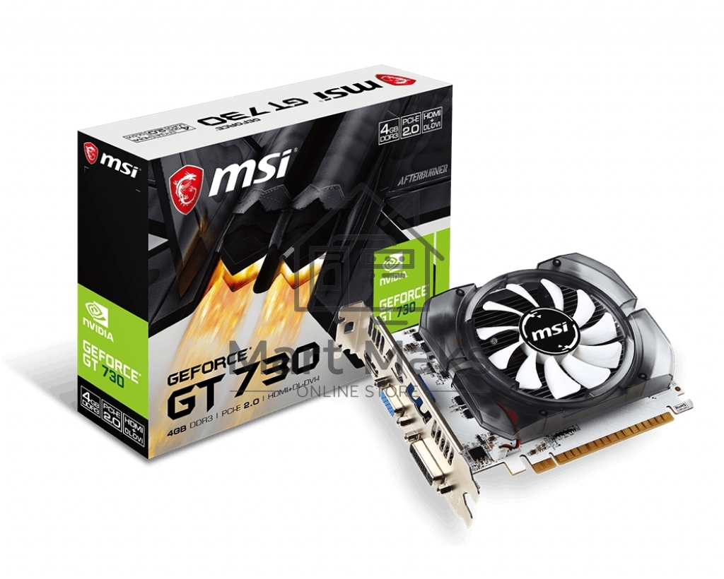 Видеокарта MSI PCI-E N730-4GD3V2 nVidia GeForce GT 730 4096Mb 128bit DDR3 700/1000 DVIx1/HDMIx1/CRTx1/HDCP Ret