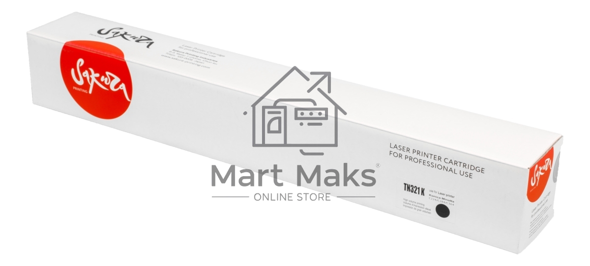 Тонер-туба Sakura KMTN-321K (A33K150) для Konica Minolta, черный, 27000 к.