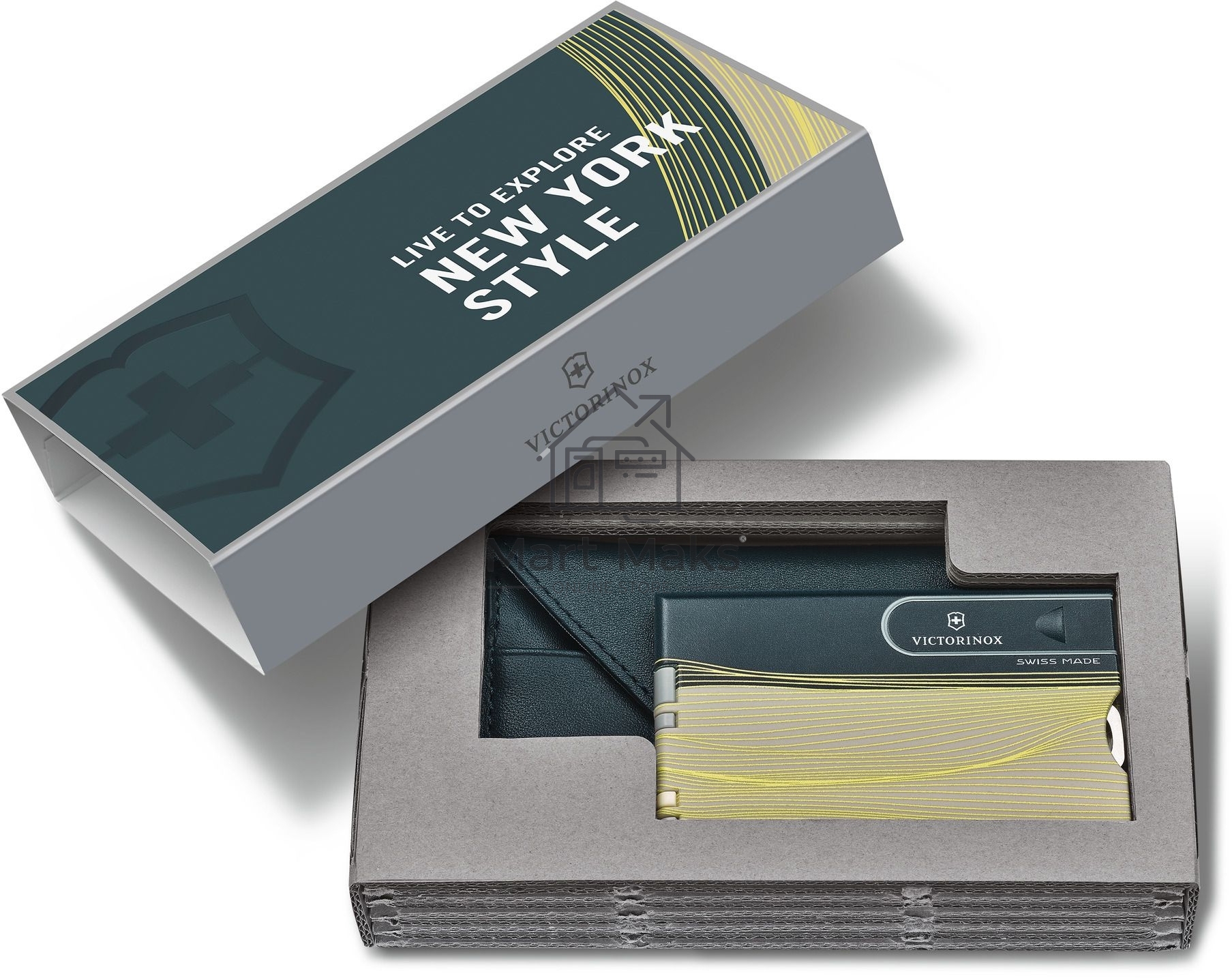 Швейцарская карта Victorinox Swiss Card Classic New York Style (0.7100.E223) зеленый коробка подарочная